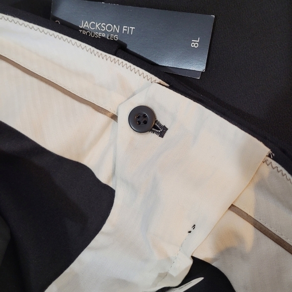 Banana Republic Black Wide-leg Jackson Fit Mensware Inspired Trousers - Size 8L - Picture 6 of 9